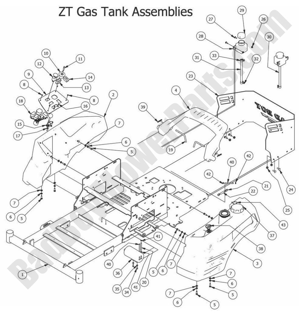 2014 ZT Elite Gas Tank Assembly